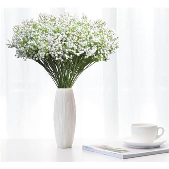 Babys Breath Artificial Flowers, 24 Pcs Fake Flowers Gypsophila Bouquet Fall - Picture 6 of 6